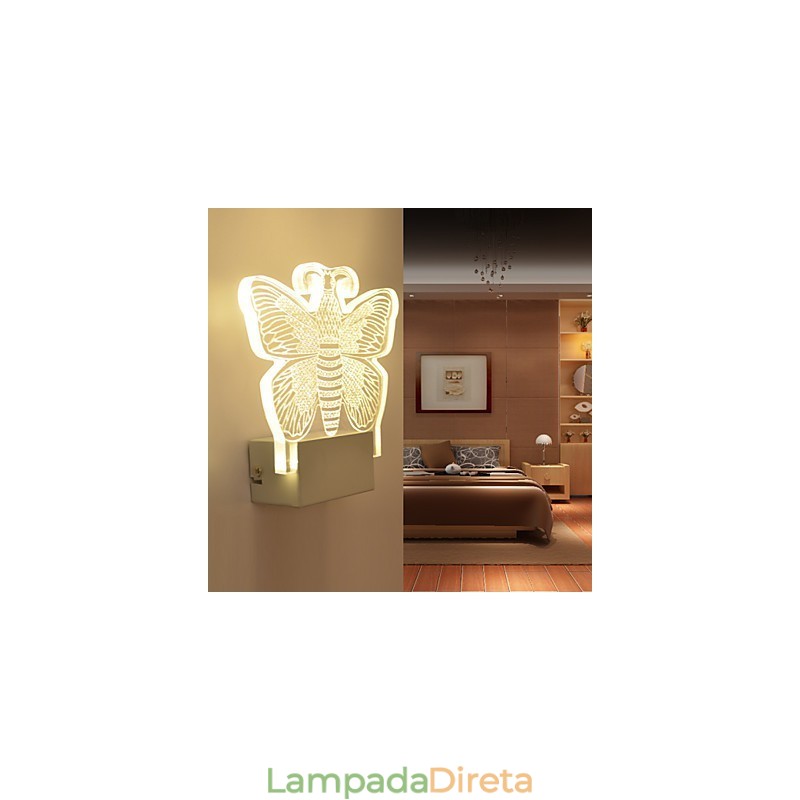 Luminária de parede acrílica PVC Luminária moderna contemporânea Metal