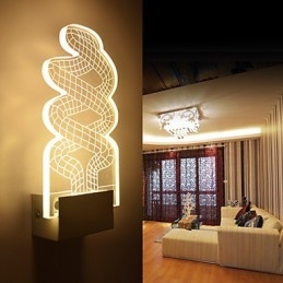 Luminária de parede acrílica PVC Lâmpada de luz Chip Moderna Contemporânea Metal