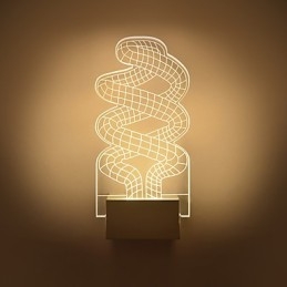 Luminária de parede acrílica PVC Lâmpada de luz Chip Moderna Contemporânea Metal