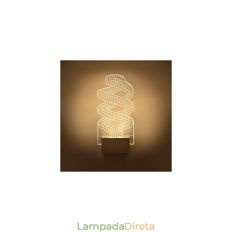 Luminária de parede acrílica PVC Lâmpada de luz Chip Moderna Contemporânea Metal