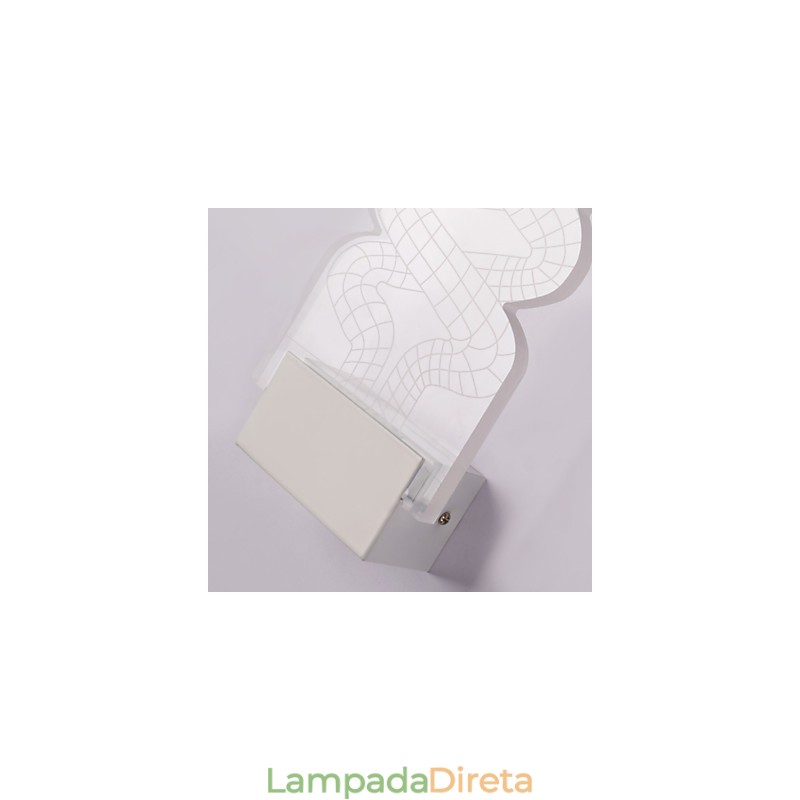 Luminária de parede acrílica PVC Lâmpada de luz Chip Moderna Contemporânea Metal