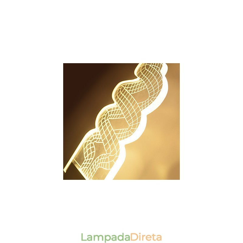 Luminária de parede acrílica PVC Lâmpada de luz Chip Moderna Contemporânea Metal