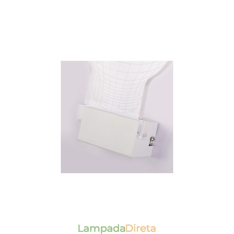 Luminária de parede acrílica PVC Lâmpada de luz Chip Moderna Contemporânea Metal