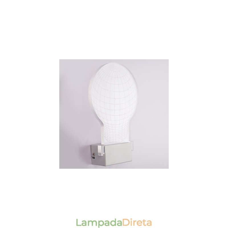 Luminária de parede acrílica PVC Lâmpada de luz Chip Moderna Contemporânea Metal