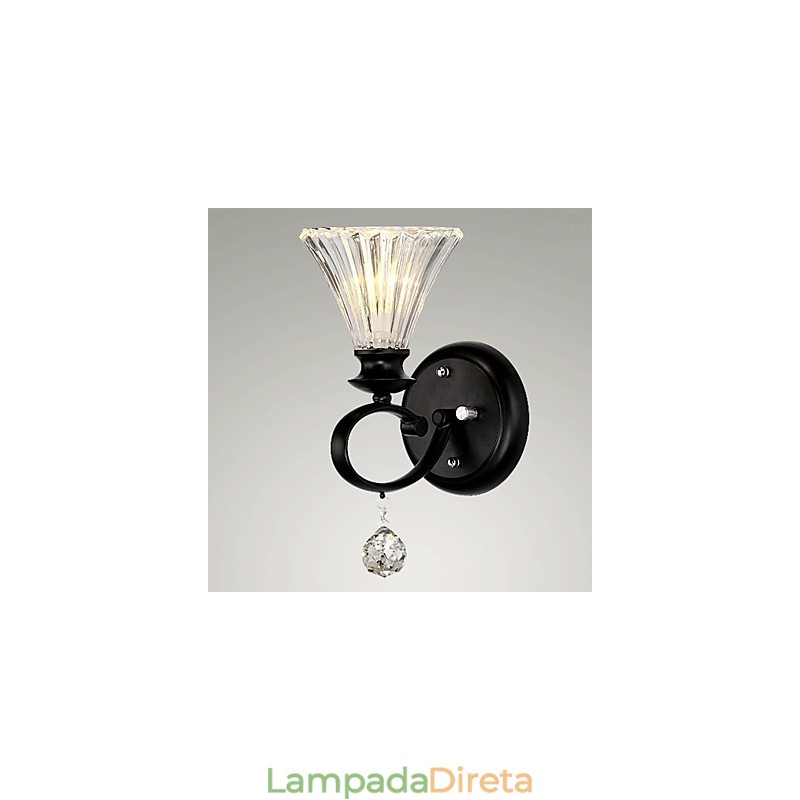 Apliques de parede Cristal Moderno Contemporâneo Metal