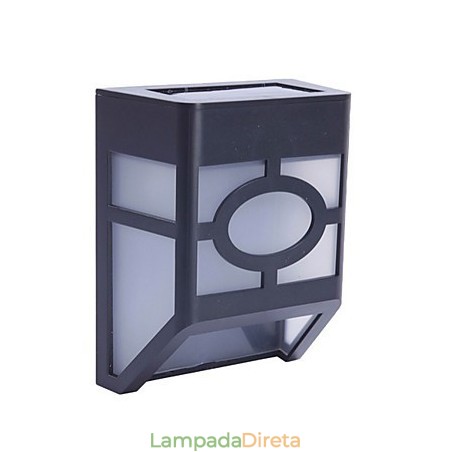 Luminária de parede com energia solar amarela quente para deck com 2 lanternas Luminária de parede com energia solar amarela quente para deck com 2 lanternas