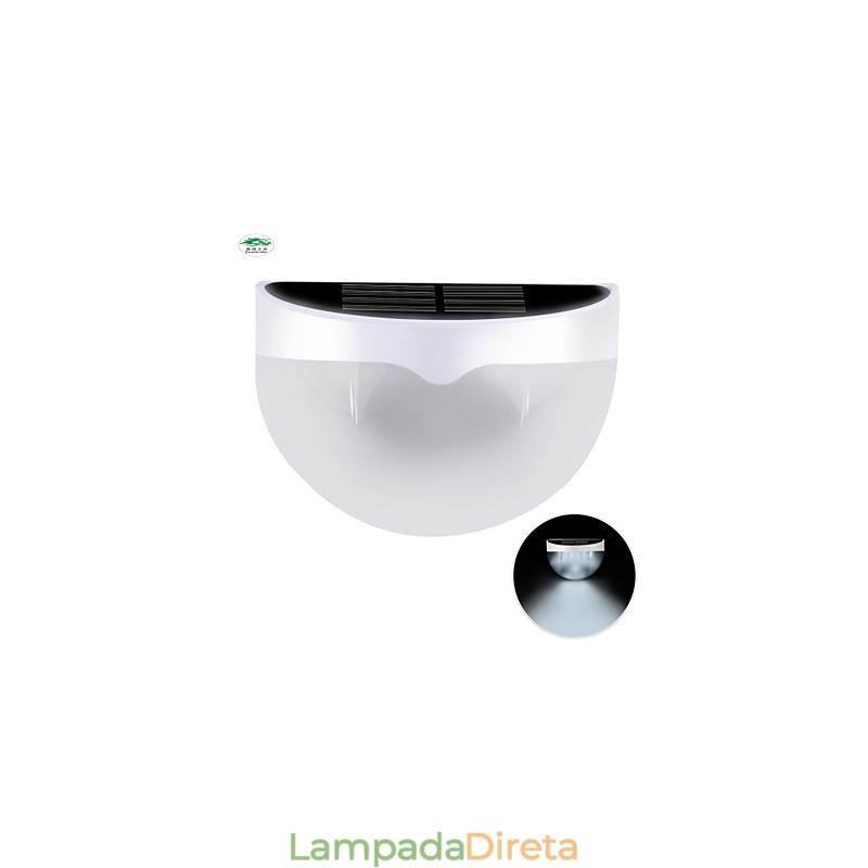 Lâmpada solar à prova d'água IP55 branca + preta