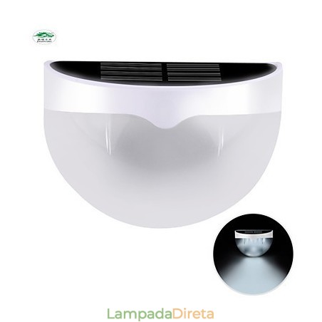 Lâmpada solar à prova d'água IP55 branca + preta Lâmpada solar à prova d'água IP55 branca + preta
