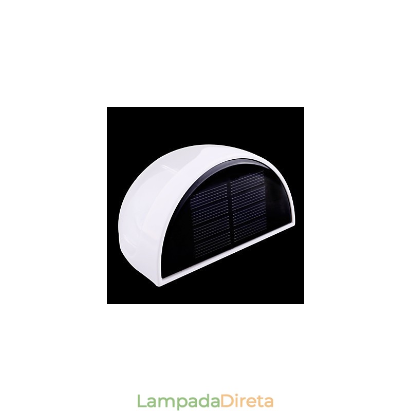Lâmpada solar à prova d'água IP55 branca + preta