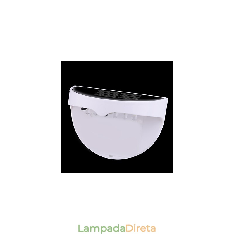 Lâmpada solar à prova d'água IP55 branca + preta