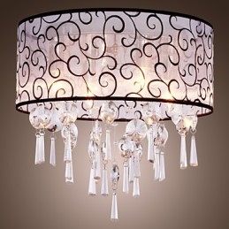 Tambor moderno contemporâneo cristal galvanizado metal montagem embutida