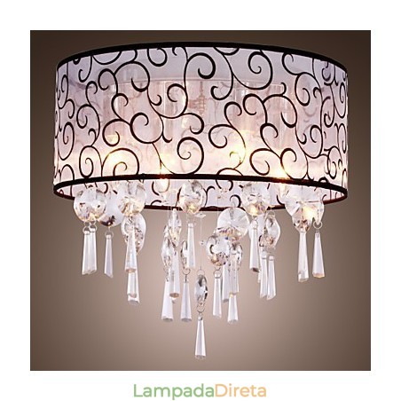 Tambor moderno contemporâneo cristal galvanizado metal montagem embutida Tambor moderno contemporâneo cristal galvanizado metal montagem embutida