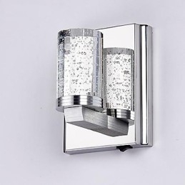 Mini Luminária de Parede 1Light Artística Aço Inoxidável Revestimento em Aço Inoxidável