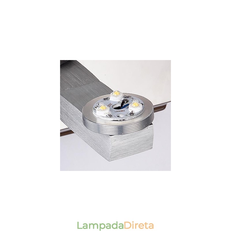 Mini Luminária de Parede 1Light Artística Aço Inoxidável Revestimento em Aço Inoxidável