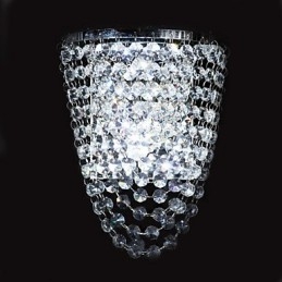 Luminárias de parede de cristal embutidas modernas contemporâneas de metal