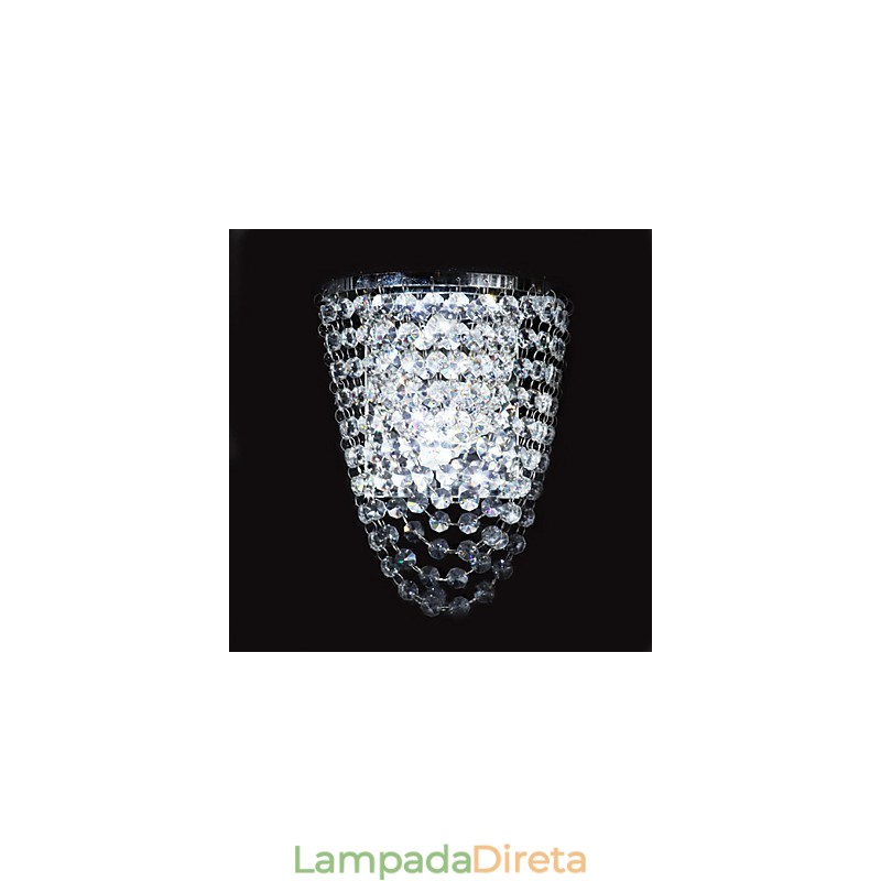 Luminárias de parede de cristal embutidas modernas contemporâneas de metal