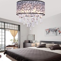 Tambor moderno contemporâneo cristal galvanizado metal montagem embutida