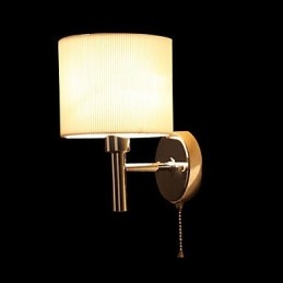 Luminária de parede elegante em metal e tecido com 1 luz em cilindro branco