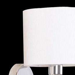 Luminária de parede elegante em metal e tecido com 1 luz em cilindro branco