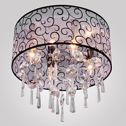 Tambor moderno contemporâneo cristal galvanizado metal montagem embutida