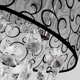 Tambor moderno contemporâneo cristal galvanizado metal montagem embutida