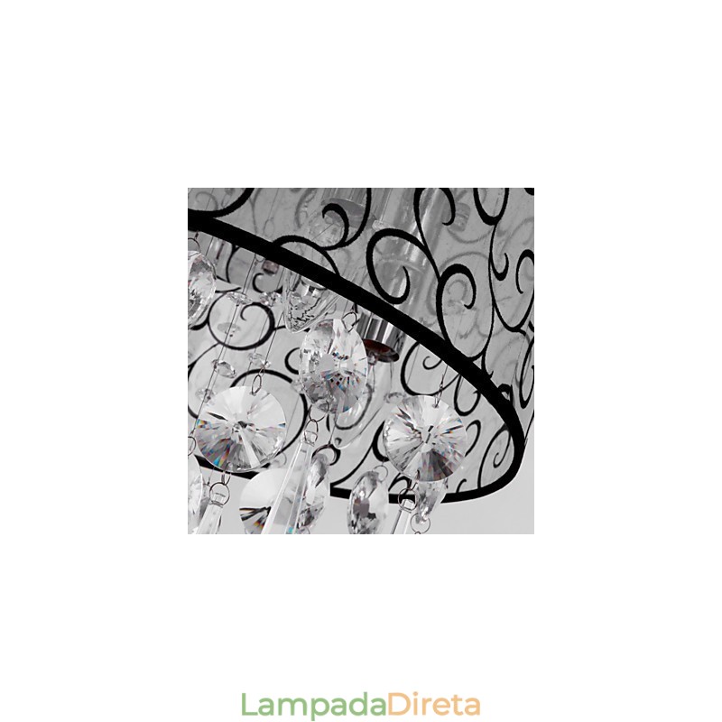 Tambor moderno contemporâneo cristal galvanizado metal montagem embutida
