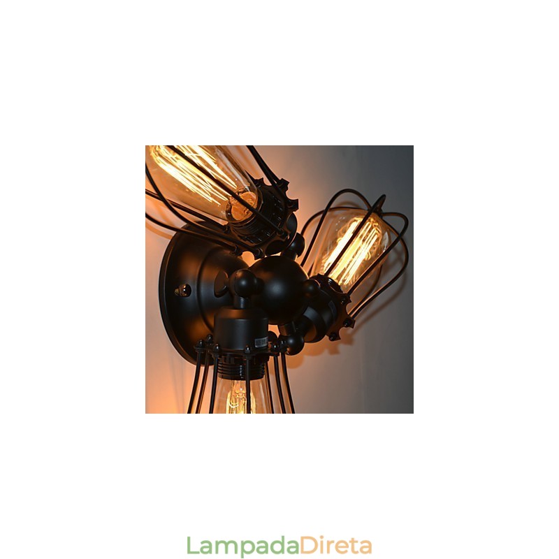Mini Estilo Arandelas de Parede Rústicas Lodge Metal