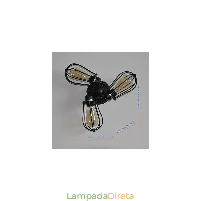 Mini Estilo Arandelas de Parede Rústicas Lodge Metal