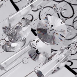 Tambor moderno contemporâneo cristal galvanizado metal montagem embutida