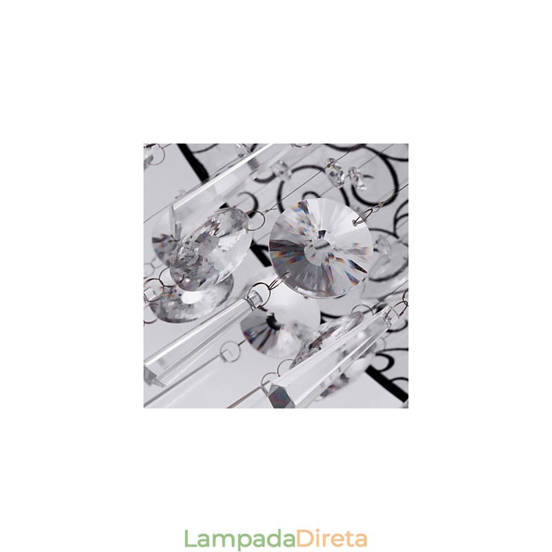 Tambor moderno contemporâneo cristal galvanizado metal montagem embutida