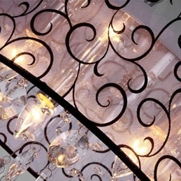 Tambor moderno contemporâneo cristal galvanizado metal montagem embutida