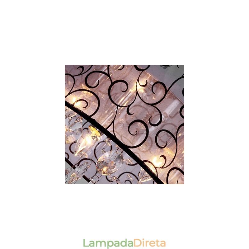 Tambor moderno contemporâneo cristal galvanizado metal montagem embutida