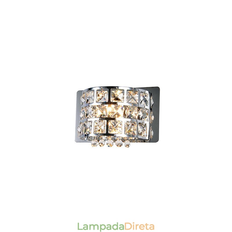 Luminárias de parede embutidas de cristal modernas contemporâneas G4 Metal