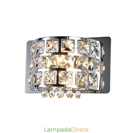 Luminárias de parede embutidas de cristal modernas contemporâneas G4 Metal Luminárias de parede embutidas de cristal modernas contemporâneas G4 Metal