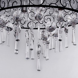Tambor moderno contemporâneo cristal galvanizado metal montagem embutida