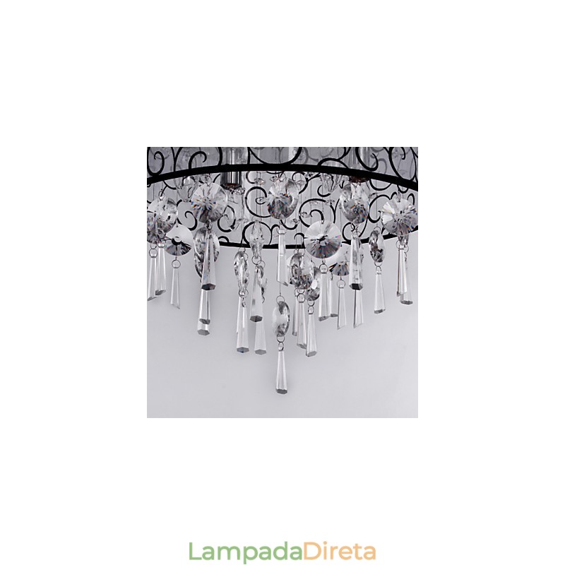 Tambor moderno contemporâneo cristal galvanizado metal montagem embutida