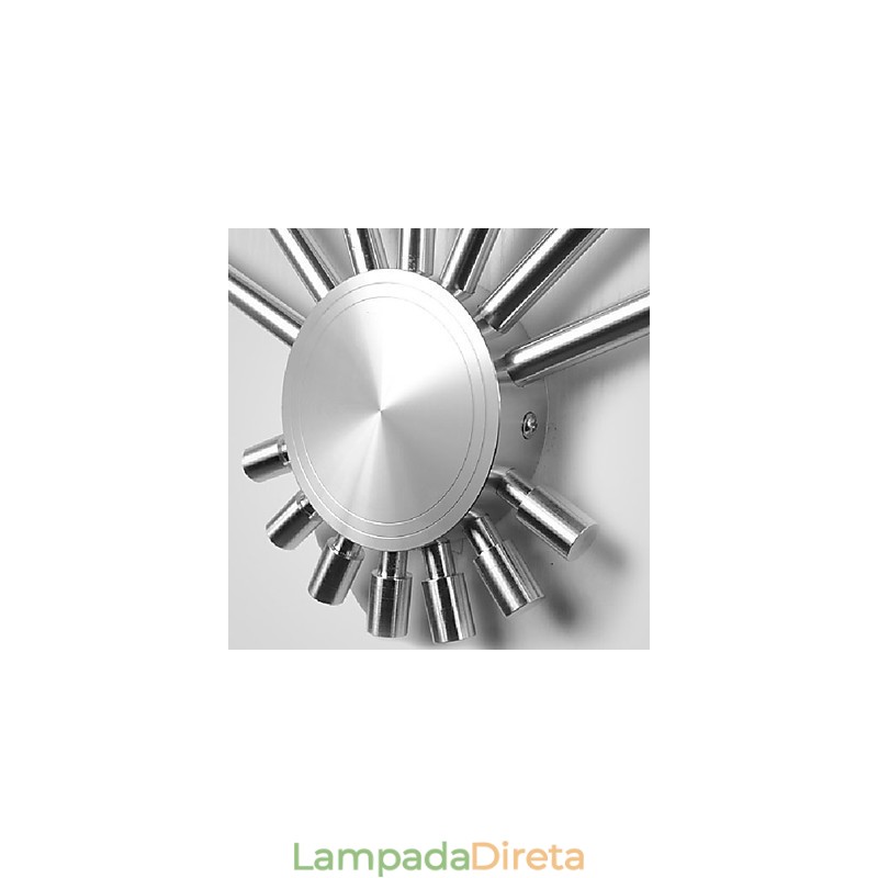 Luminária de parede moderna com luz difusa em forma de leque 7 bastões de metal estilo chique