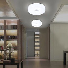 Luminárias de teto redondas embutidas modernas contemporâneas de metal