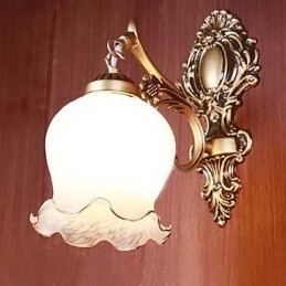 Luminária de parede para banheiro 1 luz clássica metal vidro pintura