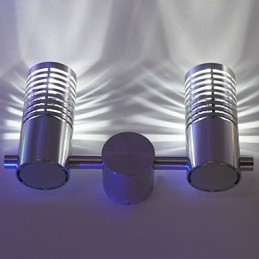 Luminária de parede moderna com luz difusora 2 cilindros barreira camada raio de luz