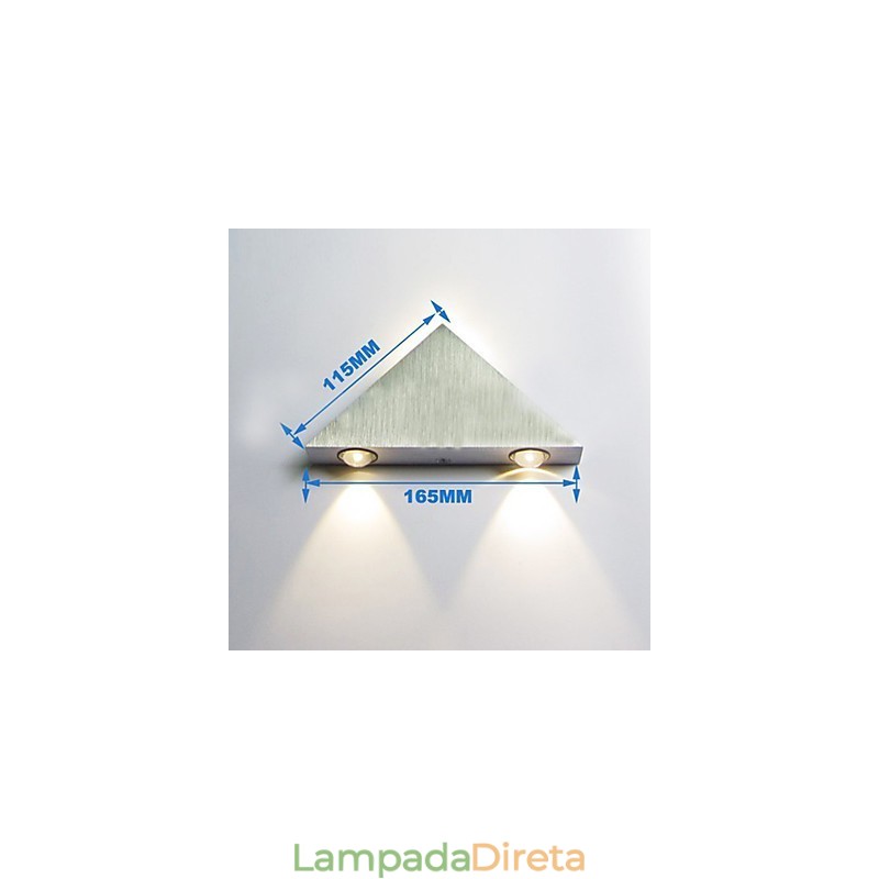Luminárias de parede embutidas modernas contemporâneas de metal