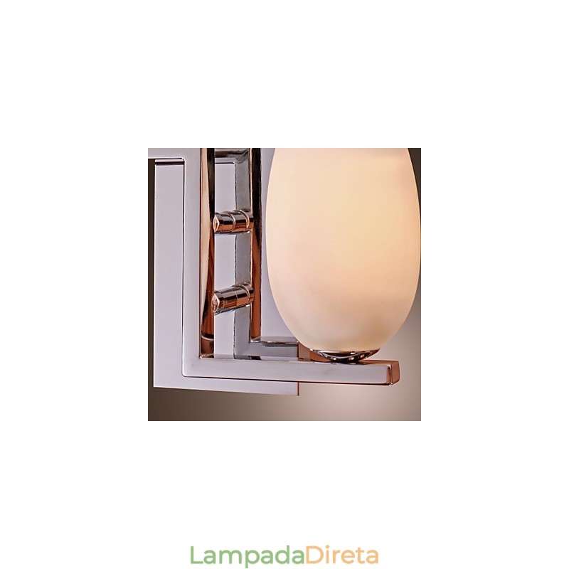 Luminária de parede de cristal com 2 luzes em formato de garrafa