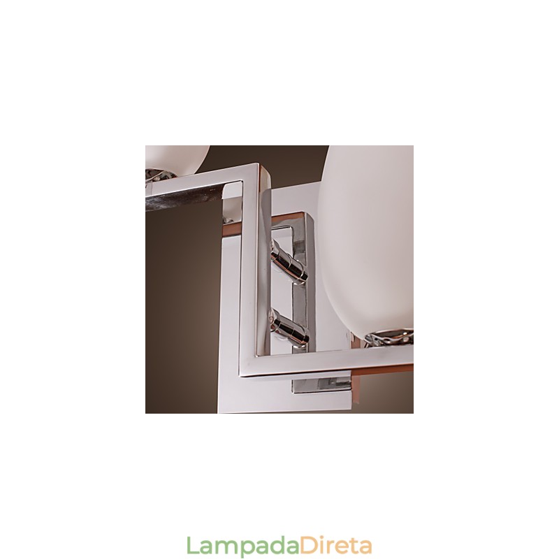 Luminária de parede de cristal com 2 luzes em formato de garrafa
