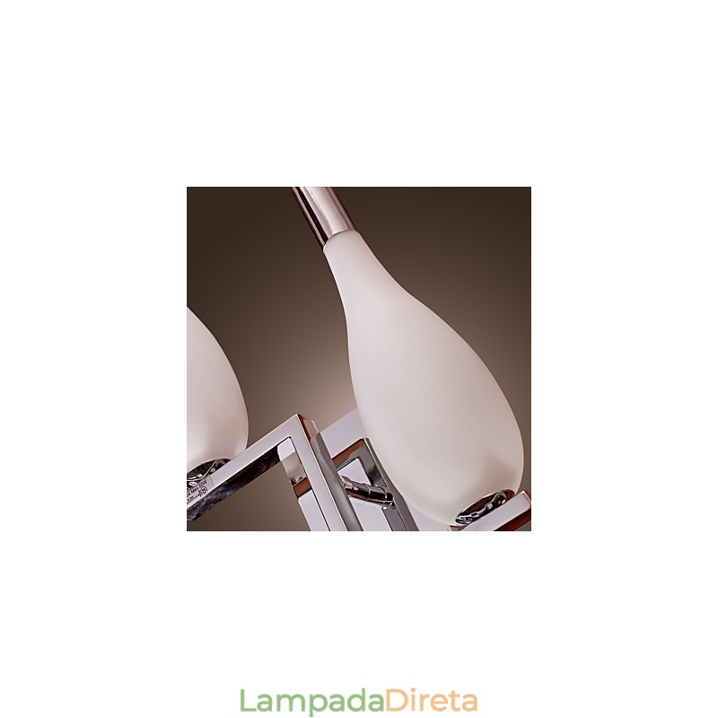 Luminária de parede de cristal com 2 luzes em formato de garrafa