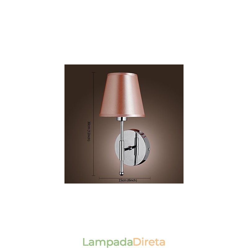 Luminária de parede de design simples com luz quente