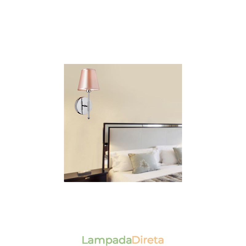Luminária de parede de design simples com luz quente
