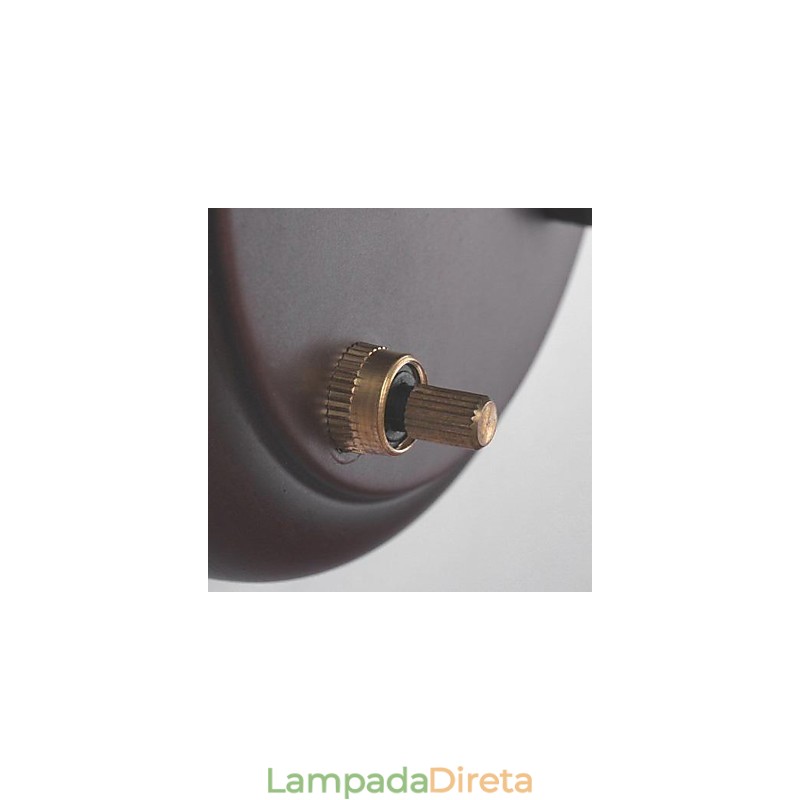 Luminária de parede de ferro com cúpula de tecido em 1 luz