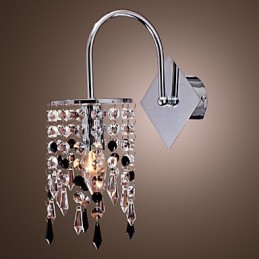 Luminária de parede com gota de cristal elegante