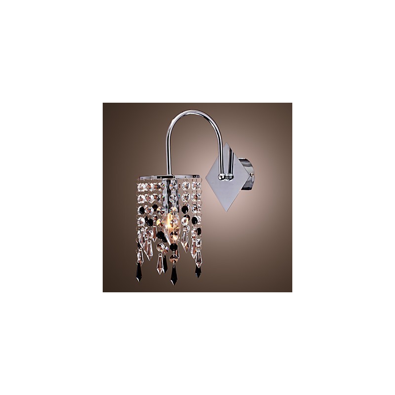 Luminária de parede com gota de cristal elegante