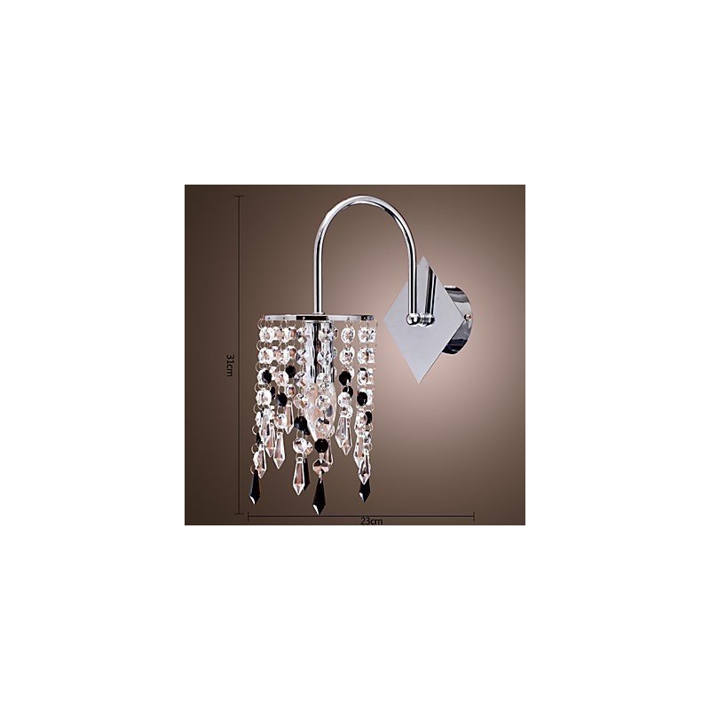 Luminária de parede com gota de cristal elegante